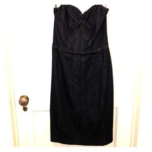Strapless Jean Dress by Betsy Johnson